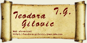 Teodora Gilović vizit kartica